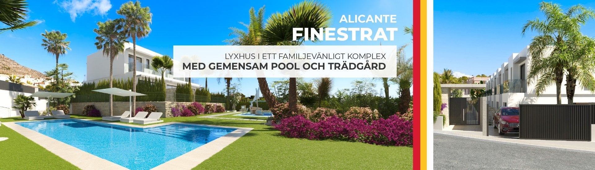 Eleganta 3-sovrumshus I Finestrat Med Pool & Trädgård