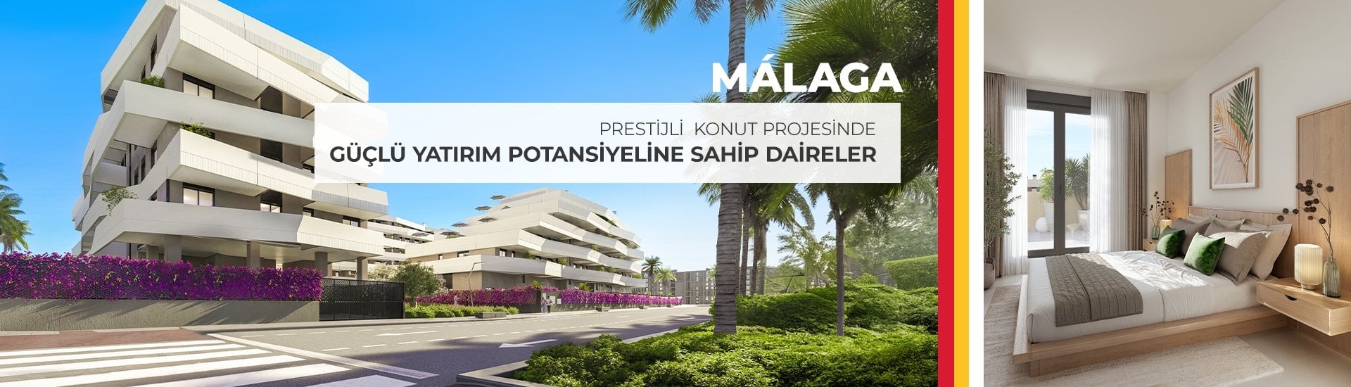 Malaga'da Havuzlu Sitede Yatırıma Uygun Şık Daireler