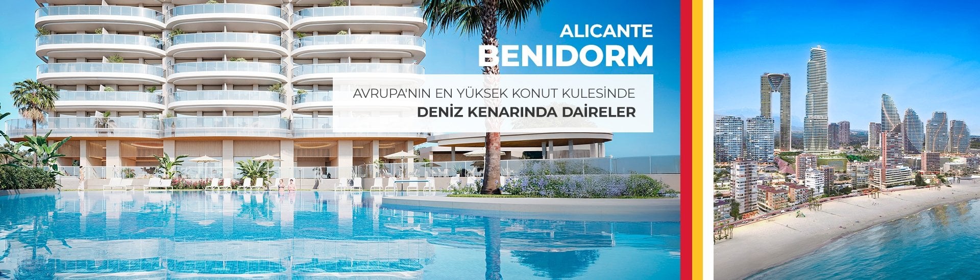 Benidorm'un En Yüksek Kulesi'nde Özel Deniz Kenarı Daireler