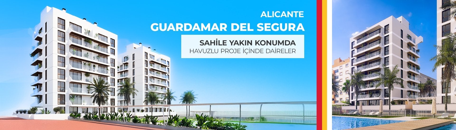 Guardamar Del Segura'da Plaja Yakın Şık Daireler