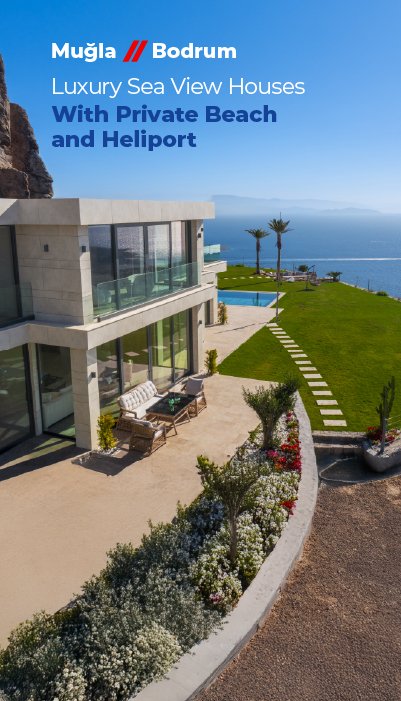 Luxury Houses with Private Beach and Heliport in Bodrum