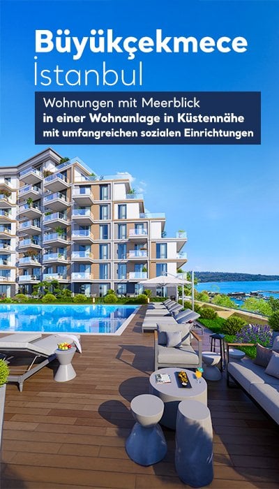 Elegante Wohnungen in einem Projekt mit Meerblick in Buyukcekmece