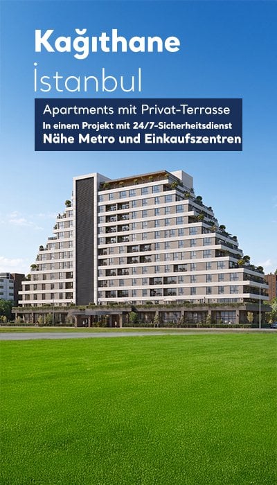 Geräumige Apartments mit Terrasse in einer Wohnanlage in Kağıthane