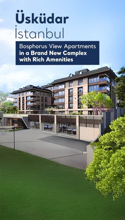 Bosphorus View Apartments in a Complex with a Pool in Uskudar