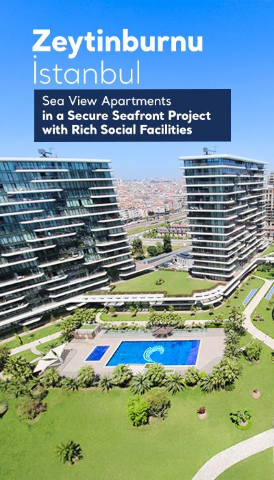 Seafront Flats in a Complex with Pool in Zeytinburnu Istanbul