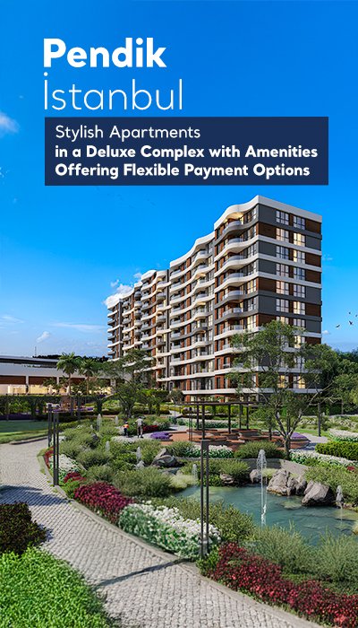 Flats in a Complex with Pool in Istanbul Pendik