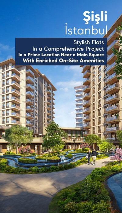 Apartments in a Project 150 M from the Metro in Istanbul Sisli