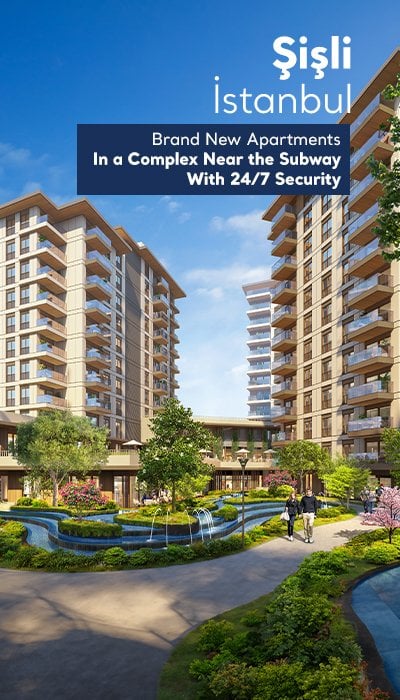 Apartments in a Project 150 M from the Metro in Istanbul Sisli