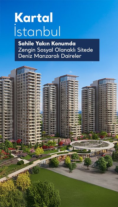 İstanbul Kartal'da Sahil Yürüyüş Yoluna 200 M Mesafede Daireler