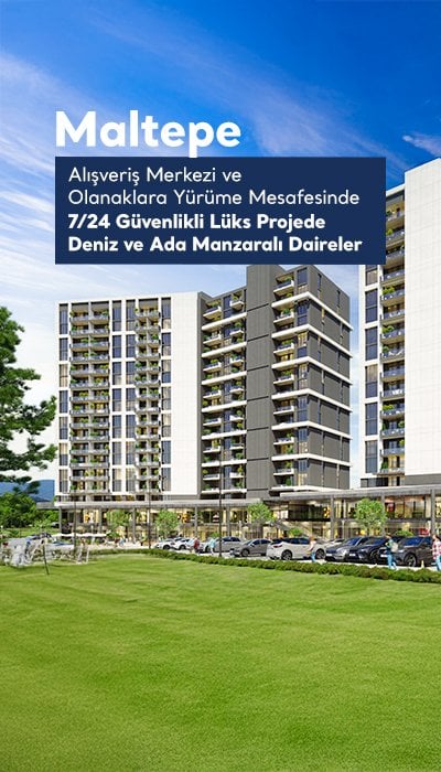 Maltepe'de Metro ve Marmaraya Yakın Deniz Manzaralı Daireler