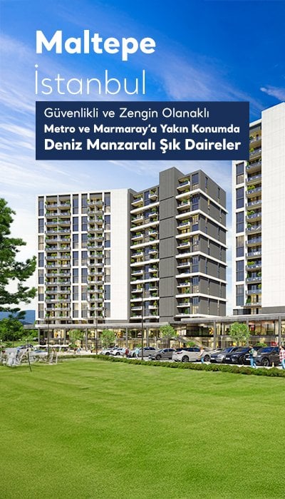 Maltepe'de Metro ve Marmaraya Yakın Deniz Manzaralı Daireler