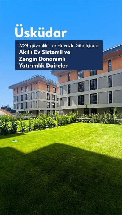 İstanbul Üsküdar'da Yerden Isıtmalı Satılık Daireler