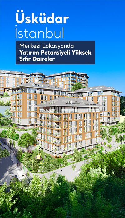 İstanbul Üsküdar'da Havuzlu Sitede Şık Daireler