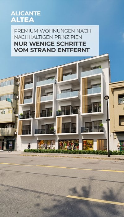 Wohnungen mit umweltfreundlichem Design in Strandnähe in Altea