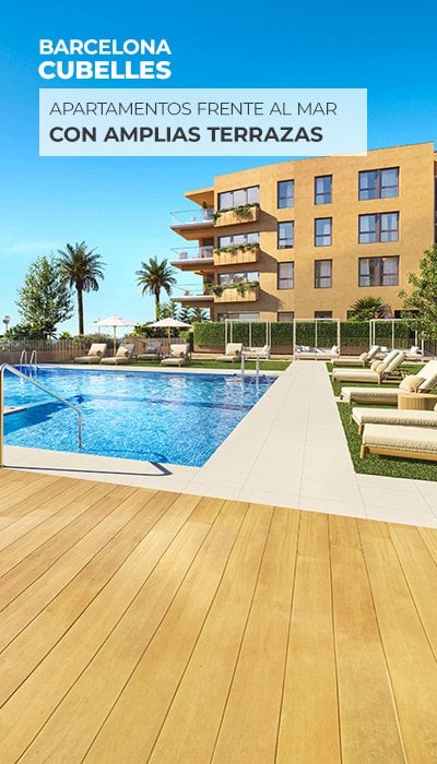 Pisos con Piscina en Primera Línea de Playa en Cubelles Barcelona