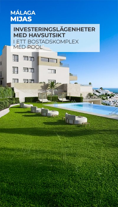 Lägenheter med terrasser nära stranden i Mijas Málaga