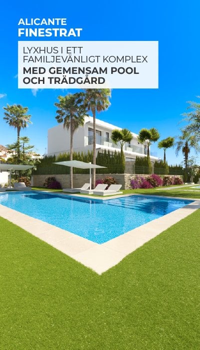 Eleganta 3-Sovrumshus i Finestrat med Pool & Trädgård