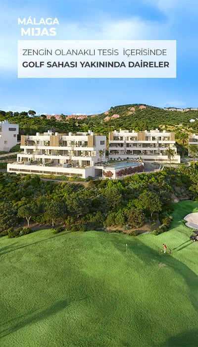 Mijas Málaga'da Deniz ve Golf Sahası Manzaralı Daireler