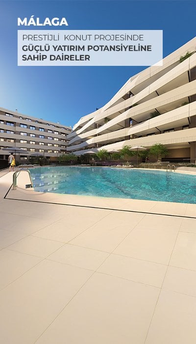 Malaga'da Havuzlu Sitede Yatırıma Uygun Şık Daireler