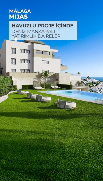 Mijas Málaga'da Plaja Yakın Teraslı Daireler
