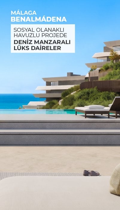 Málaga Benalmádena'da Deniz Manzaralı Lüks Daireler