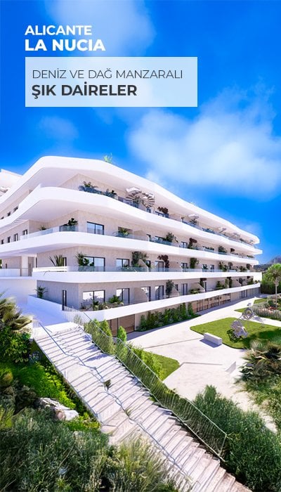 La Nucia Alicante'de Deniz ve Dağ Manzaralı Şık Daireler