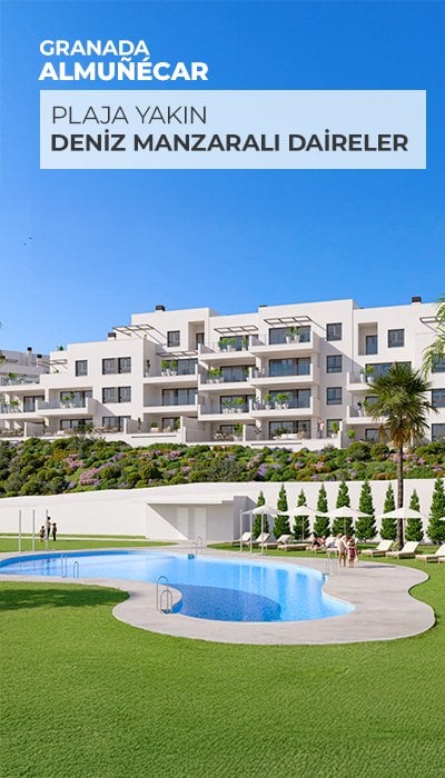 Almunecar Granada'da Şık Tasarımlı Yeni Daireler