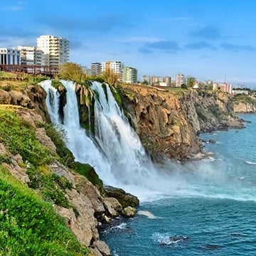 Cascades de Düden à Antalya, Turquie