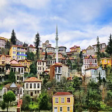 traditionella hus i Trabzon