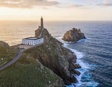 coast, light-house, ocean, sky, rocks