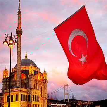 Turkey, flag, mosque Turkey, flag, mosque