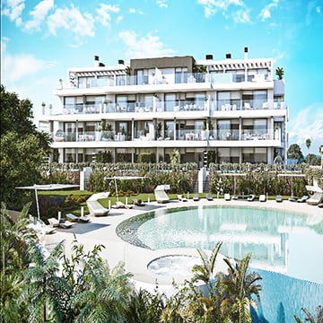 apartment, complex, nature