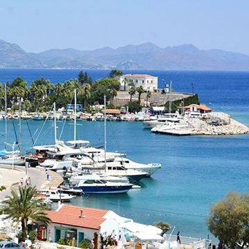 En kuststad på den turkiska rivieran