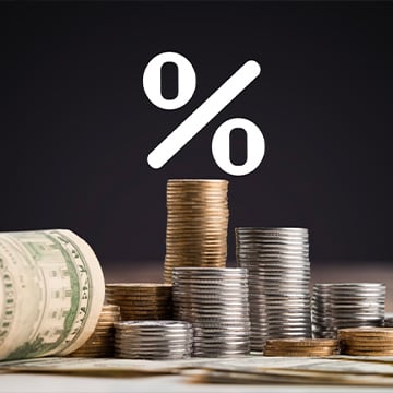 some money on table with percentage some money on table with percentage