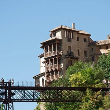 Cuenca Hanging Houses UNESCO site shows a medieval city between gorges Cuenca Hanging Houses UNESCO site shows a medieval city between gorges
