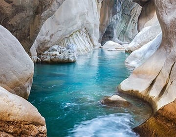 Göynük Canyon in Kemer Antalya, suitable for adventure sports Göynük Canyon in Kemer Antalya, suitable for adventure sports