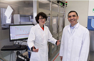Prof. Ugur Şahin, medgrundare och VD och Dr. Özlem Türeci, Chief Medical Officer för BioNTech