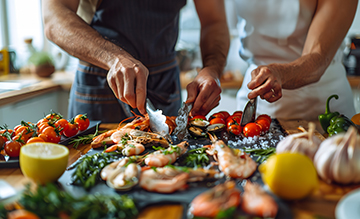 fresh seafood and vegetables fresh seafood and vegetables