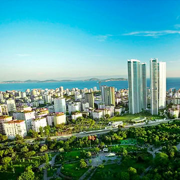 city view with park at the center surrounded with greenery city view with park at the center surrounded with greenery