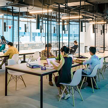 people working in a modern office people working in a modern office