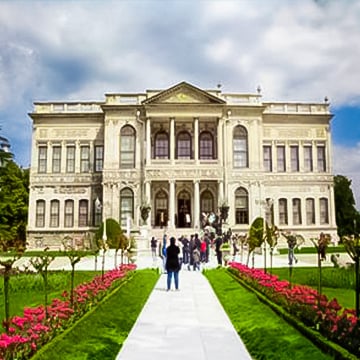 palace in greenery and flowers palace in greenery and flowers