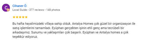 Antalya Ofis testimonial