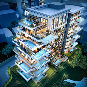 istanbul, luxury-complex, pool, building, apartment