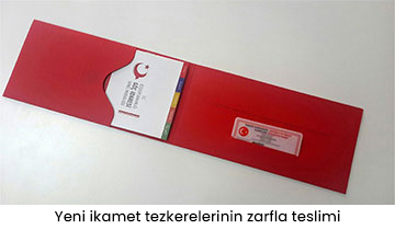 İkamet Tezkeresi teslim zarfı İkamet Tezkeresi teslim zarfı