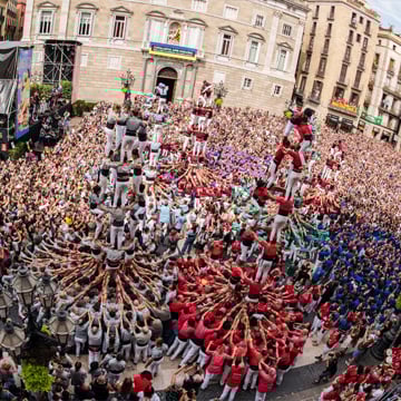 Un festival colorido en Barcelona, ​​España