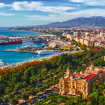 beautiful view of a harbor and city surrounded with greenery beautiful view of a harbor and city surrounded with greenery