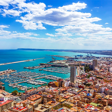 view of alicante port in spain